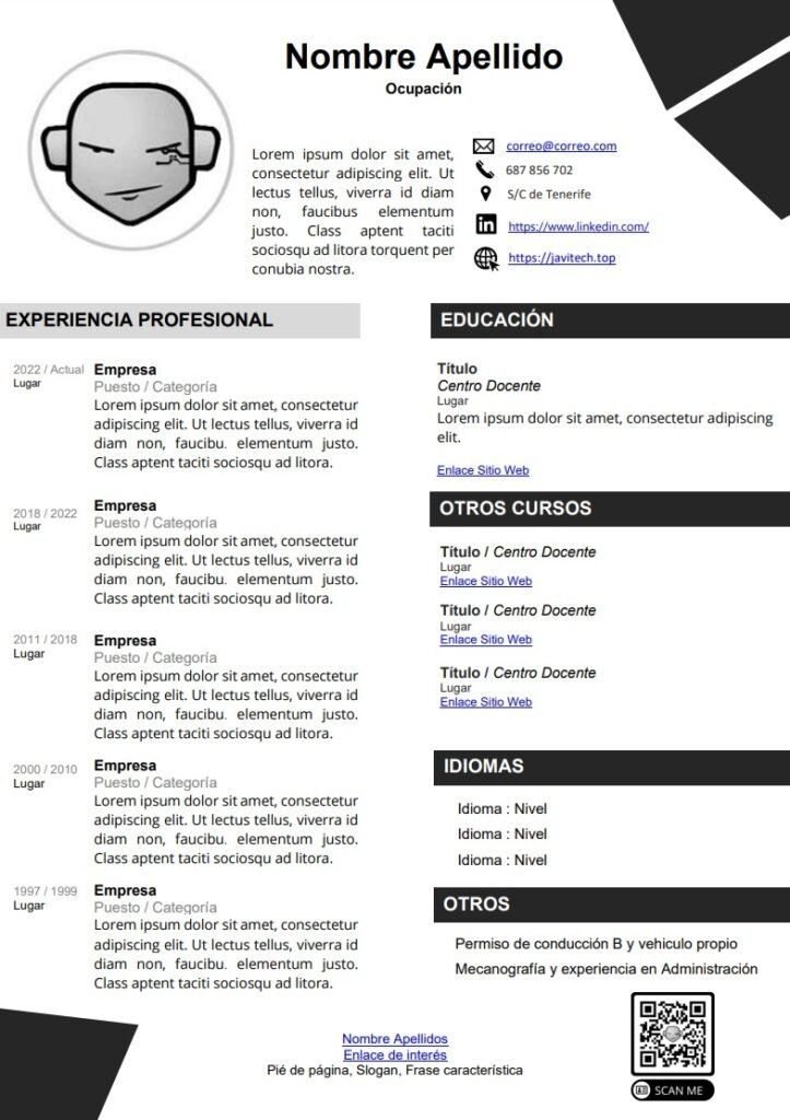Web de curriculum